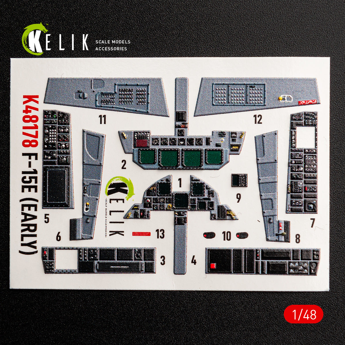KELIK K48178 F-15E (Early) - interior 3D decals for Hasegawa kit 1/48 – image 3