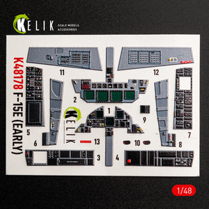 KELIK K48178 F-15E (Early) - interior 3D decals for Hasegawa kit 1/48 – image 3