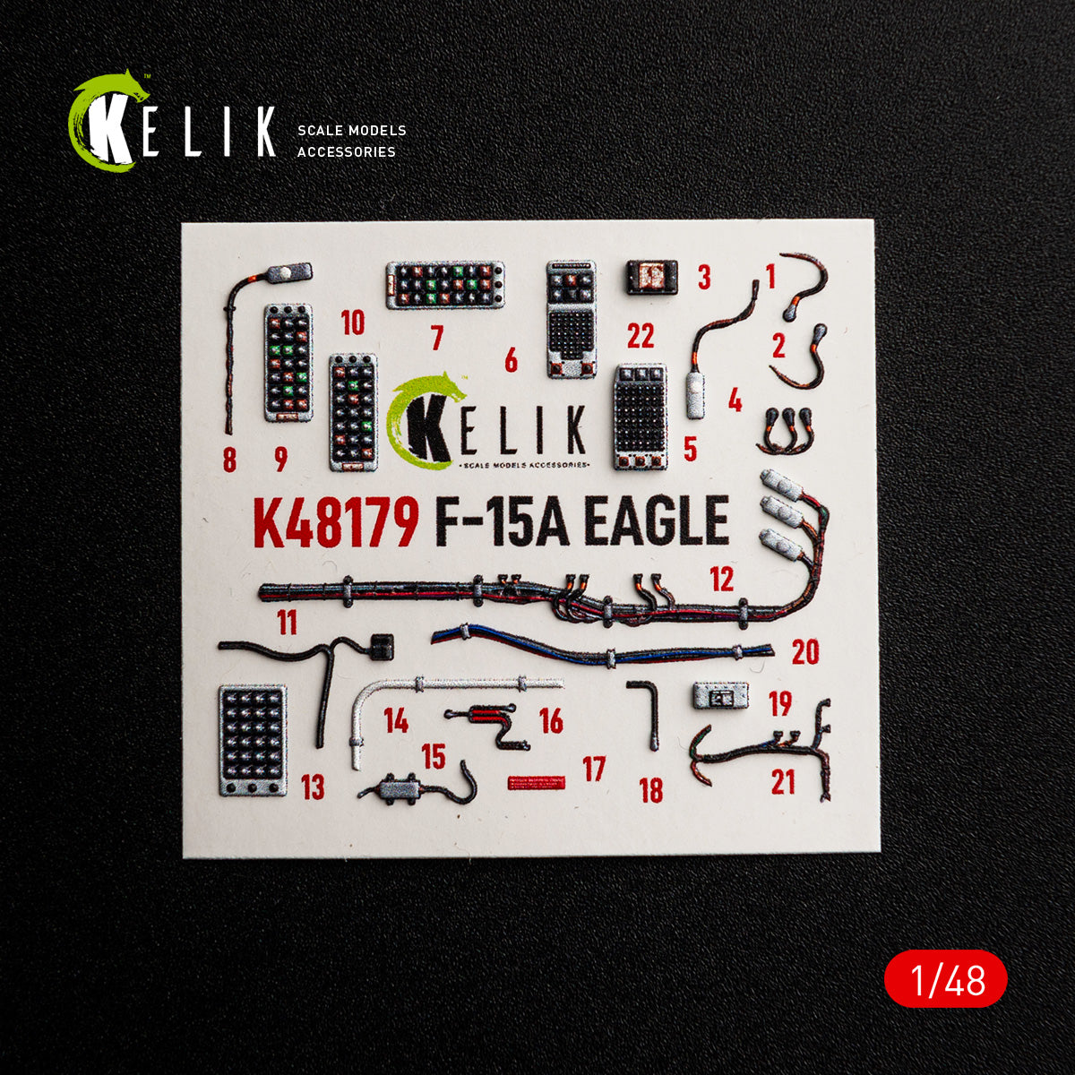 KELIK K48179 F-15A - interior 3D decals for Hasegawa kit 1/48 – zdjęcie 5