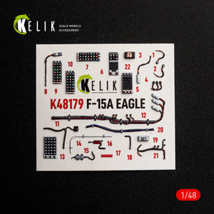KELIK K48179 F-15A - interior 3D decals for Hasegawa kit 1/48 – zdjęcie 5