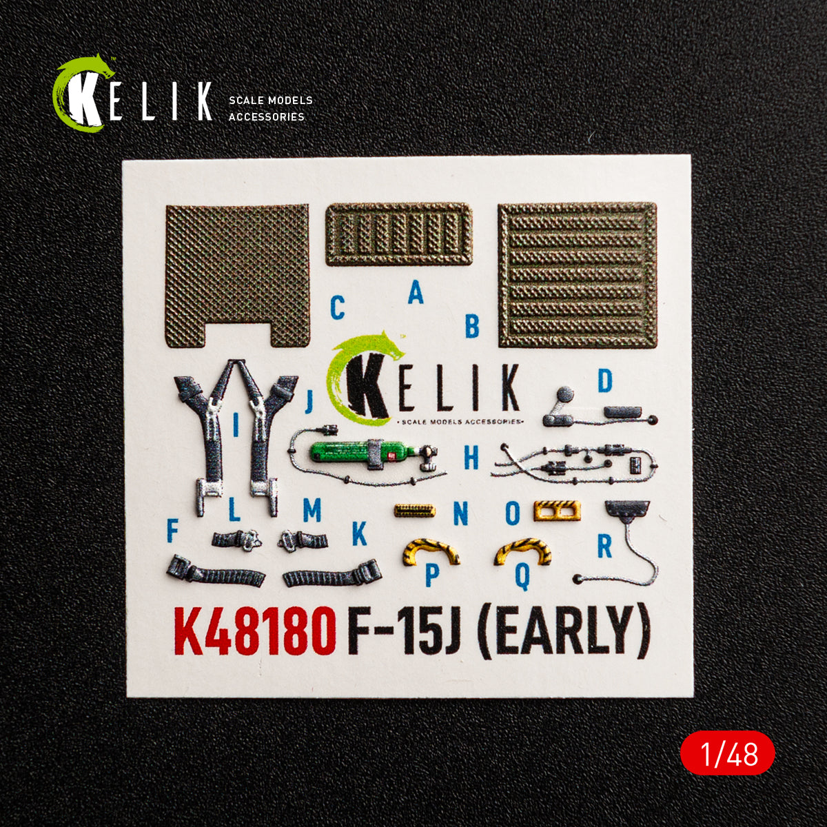KELIK K48180 F-151 (Early) - interior 3D decals for Hasegawa kit 1/48 – obrázek 7
