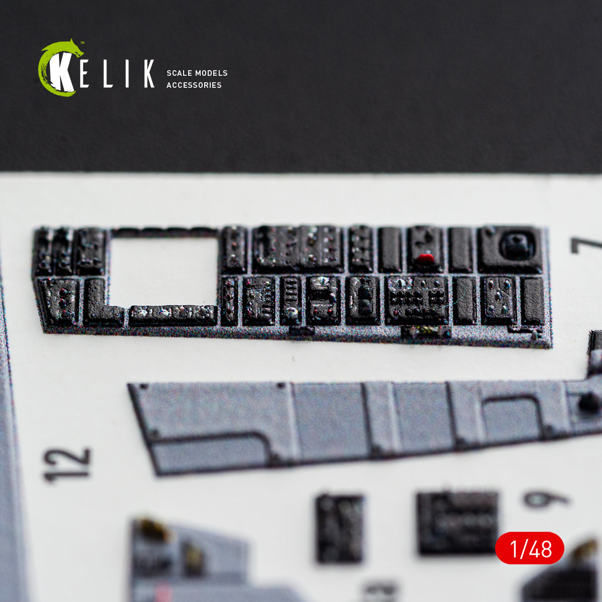 KELIK K48182 F-15D1 Eagle - interior 3D decals for Hasegawa kit (1/48) – Bild 3