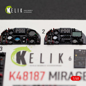 KELIK K48187 Mirage F1C/CR - interior 3D decals for Italeri kit 1/48 – immagine 3