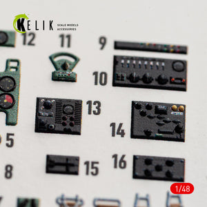 KELIK K48189 A6M2b Zero - interior 3D decals for Academy kit 1/48 – immagine 3