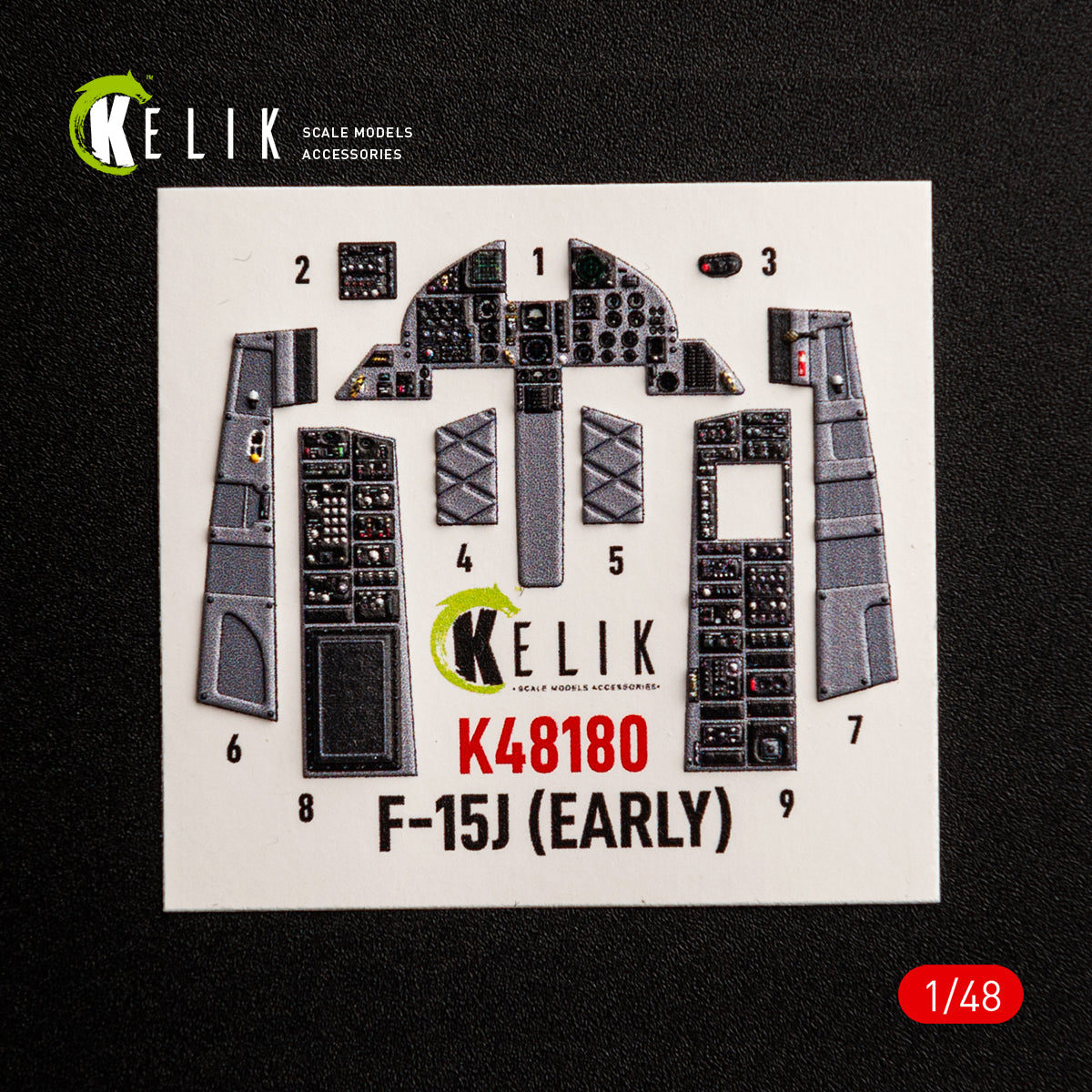 KELIK K48180 F-151 (Early) - interior 3D decals for Hasegawa kit 1/48 – obrázek 8