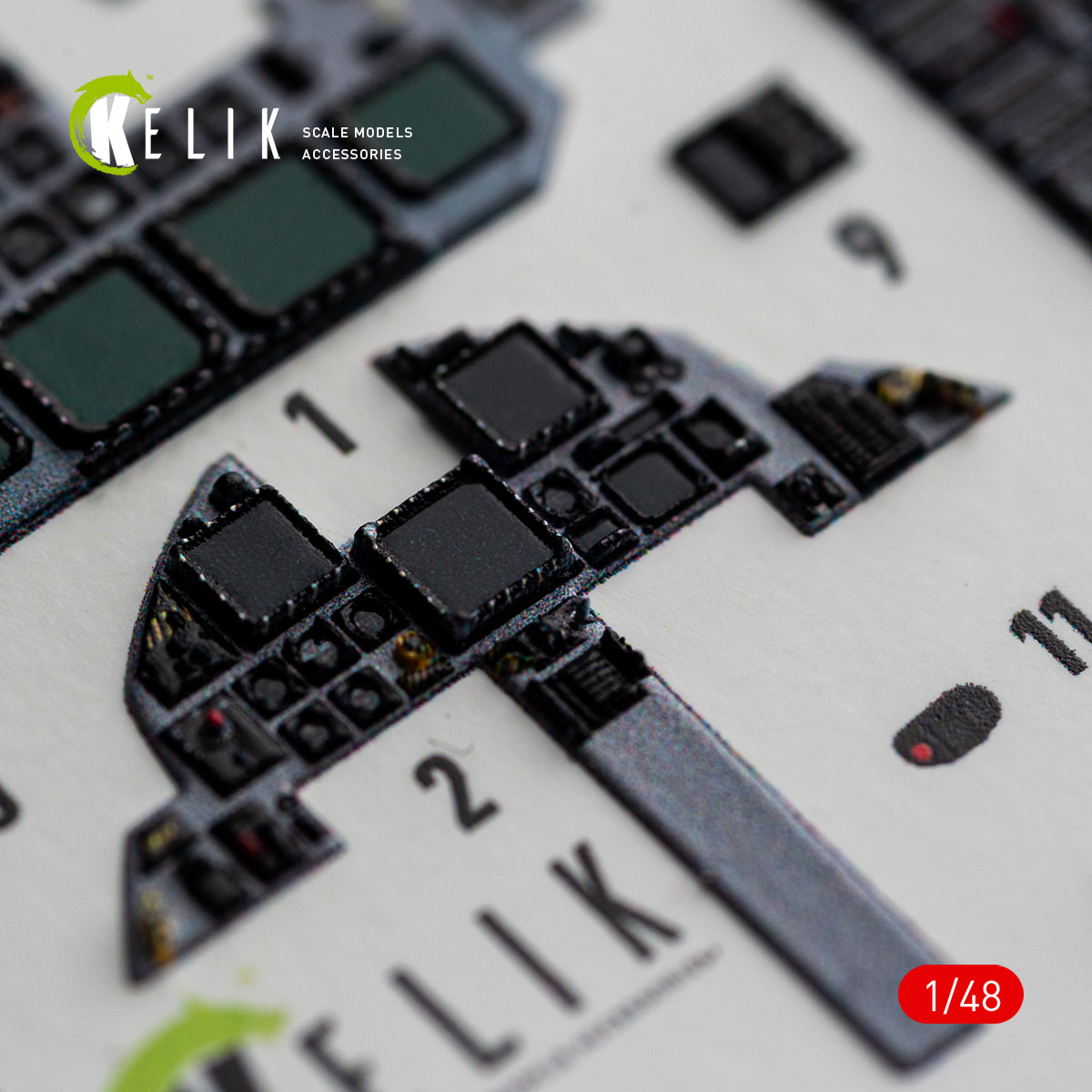KELIK 48185 F-15E (Late) - interior 3D decals for Hasegawa kit 1/48 – zdjęcie 7