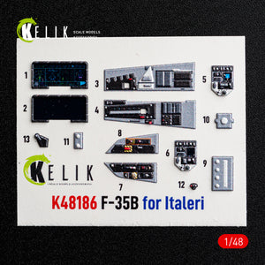 KELIK K48186 F-358 - interior 3D decals for Italeri kit 1/48 – zdjęcie 4