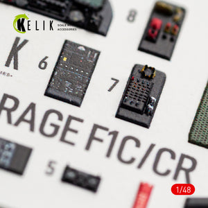 KELIK K48187 Mirage F1C/CR - interior 3D decals for Italeri kit 1/48 – immagine 4