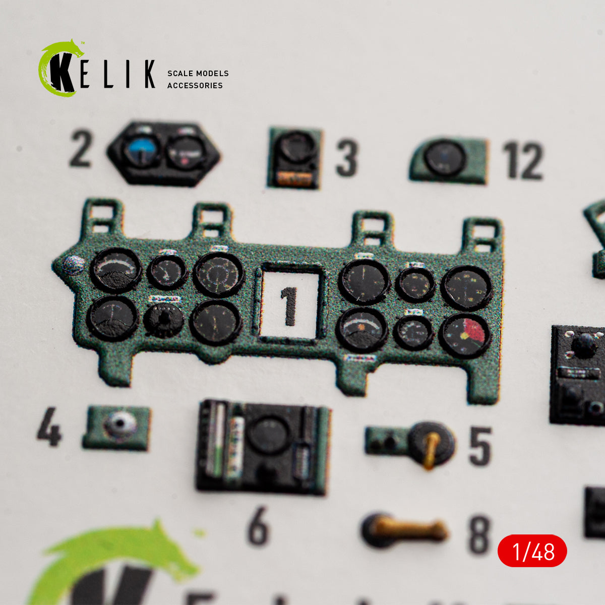 KELIK K48189 A6M2b Zero - interior 3D decals for Academy kit 1/48 – immagine 4