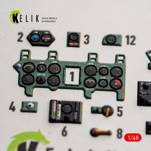KELIK K48189 A6M2b Zero - interior 3D decals for Academy kit 1/48 – immagine 4