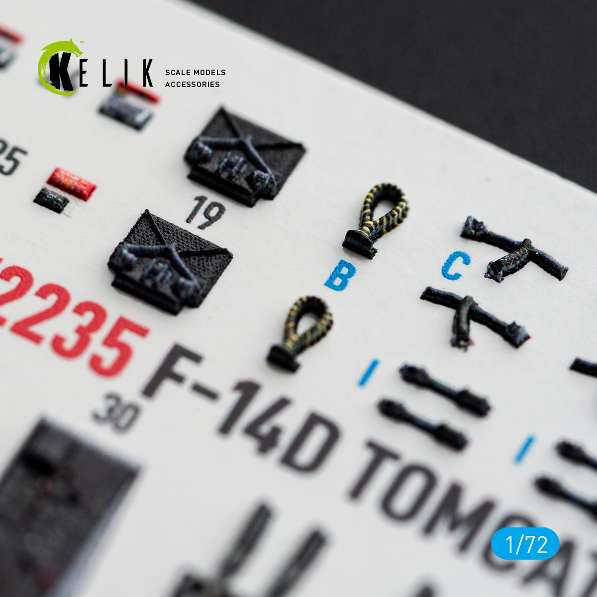 KELIK K72235 F-140 Tomcat - interior 3D decals for Tamiya kit 1/72 – Bild 4