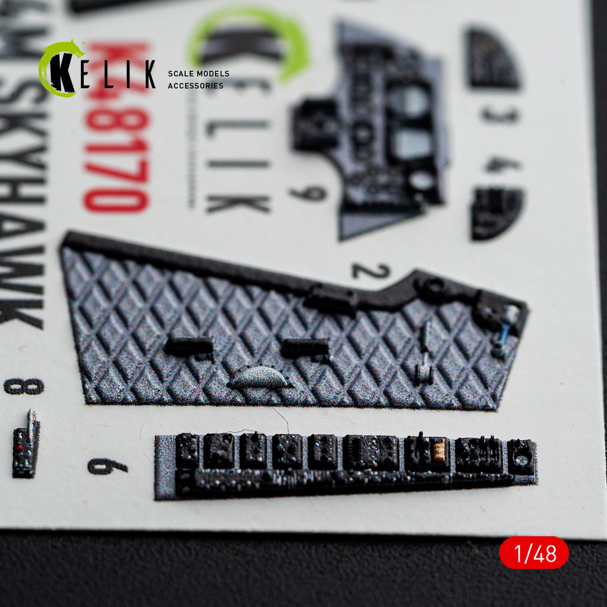 KELIK K48170 A-4M SKYHAWK - interior 3D decals for Hasegawa kit (1/48) – obrázek 7