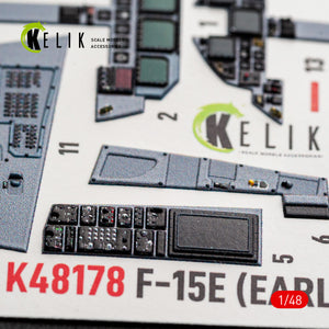 KELIK K48178 F-15E (Early) - interior 3D decals for Hasegawa kit 1/48 – image 5