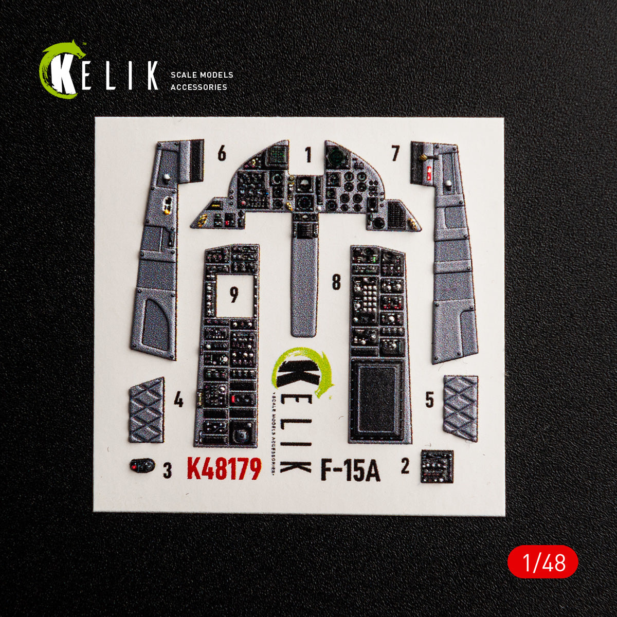 KELIK K48179 F-15A - interior 3D decals for Hasegawa kit 1/48 – zdjęcie 7