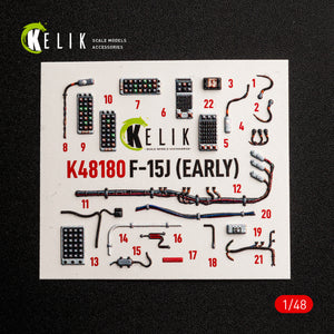 KELIK K48180 F-151 (Early) - interior 3D decals for Hasegawa kit 1/48 – obrázek 9