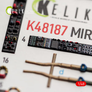 KELIK K48187 Mirage F1C/CR - interior 3D decals for Italeri kit 1/48 – immagine 5