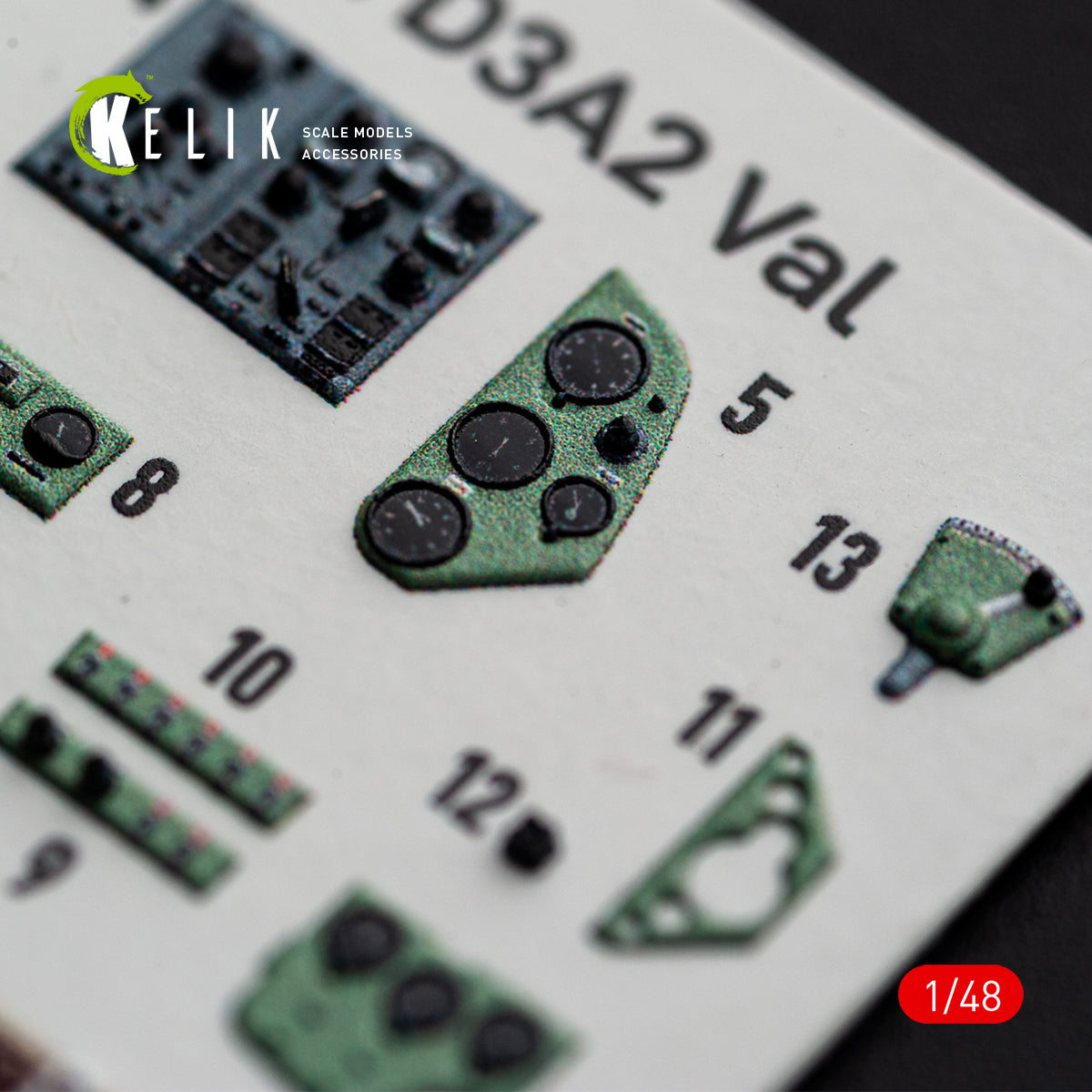 KELIk Aichi K48196 D3A2 Val - interior 3D decals for Wingsy Kits kit 1/48 – image 5