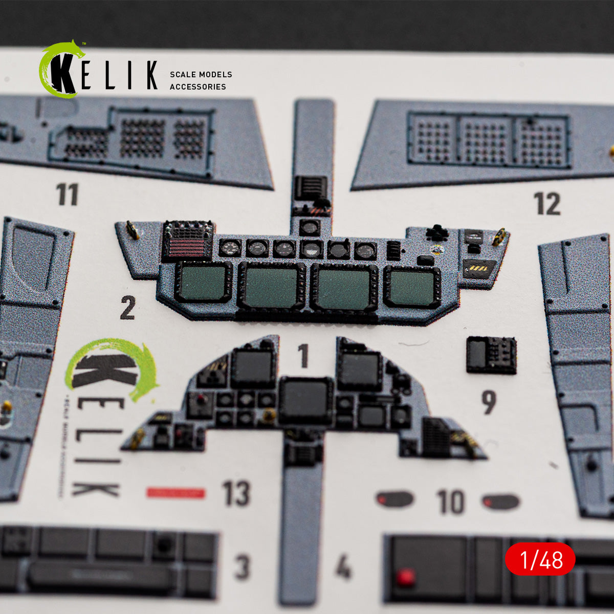 KELIK K48178 F-15E (Early) - interior 3D decals for Hasegawa kit 1/48 – image 6
