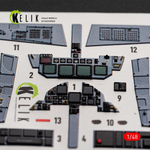 KELIK K48178 F-15E (Early) - interior 3D decals for Hasegawa kit 1/48 – image 6