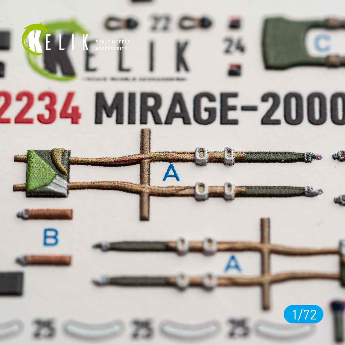 KELIK K72234 Mirage-20000 - interior 3D decals for DreamModel kit 1/72 – obrázek 6