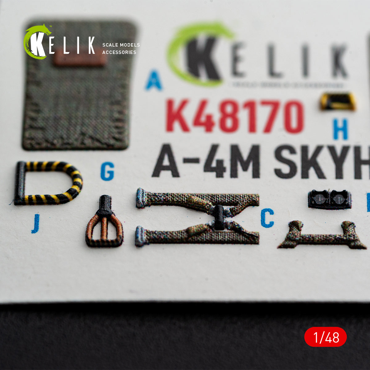 KELIK K48170 A-4M SKYHAWK - interior 3D decals for Hasegawa kit (1/48) – obrázek 5