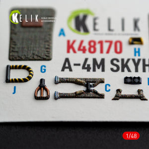 KELIK K48170 A-4M SKYHAWK - interior 3D decals for Hasegawa kit (1/48) – obrázek 5