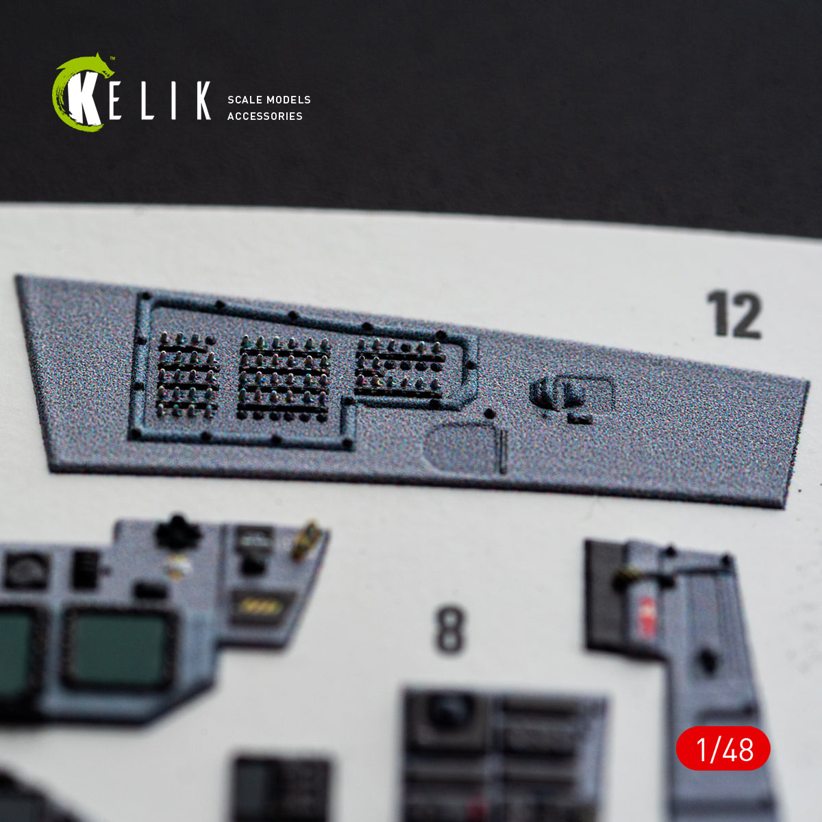 KELIK 48185 F-15E (Late) - interior 3D decals for Hasegawa kit 1/48 – zdjęcie 10