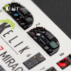 KELIK K48187 Mirage F1C/CR - interior 3D decals for Italeri kit 1/48 – immagine 7
