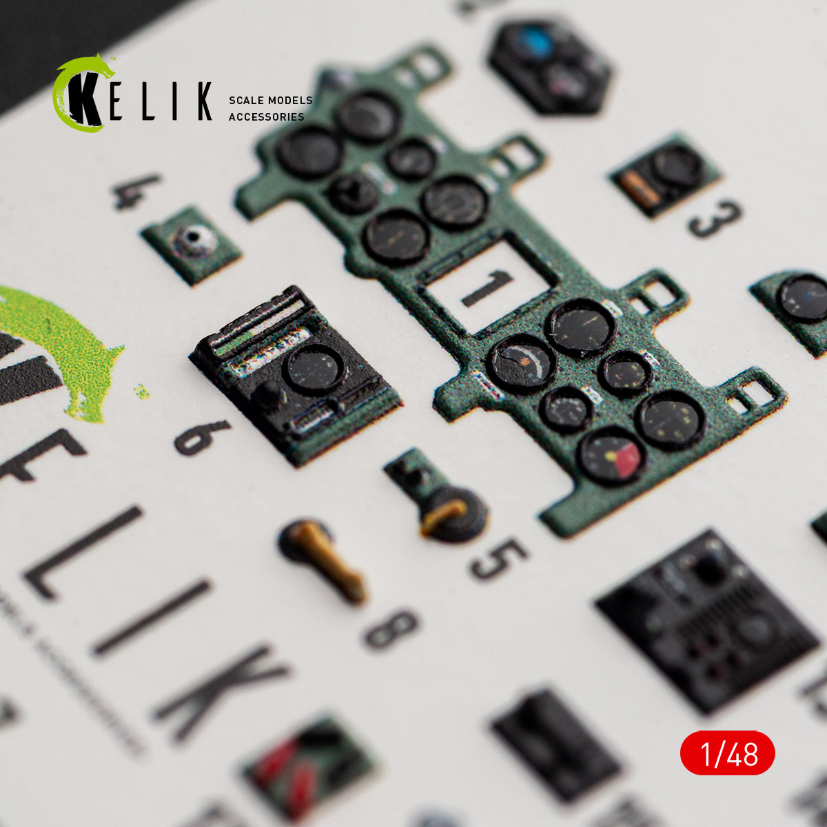 KELIK K48189 A6M2b Zero - interior 3D decals for Academy kit 1/48 – immagine 7