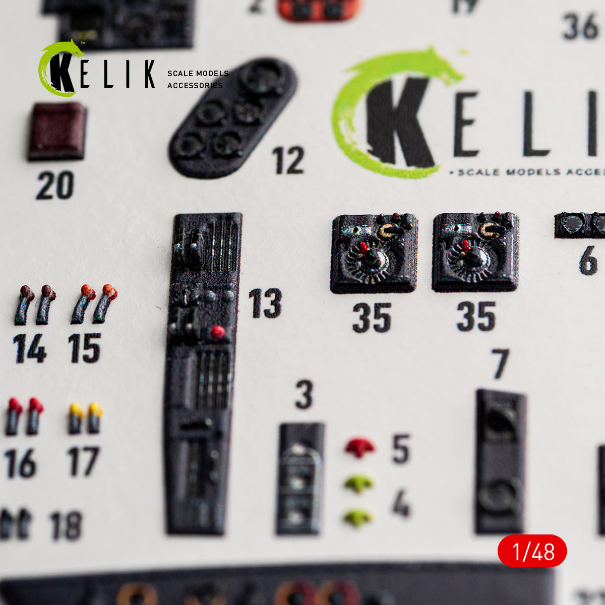 KELIK K48192 He-111 H-20 - interior 3D decals for ICM kit 1/48 – image 7