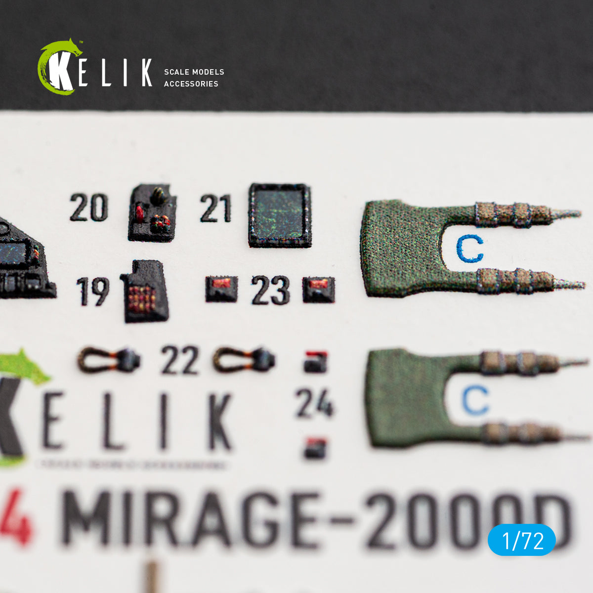 KELIK K72234 Mirage-20000 - interior 3D decals for DreamModel kit 1/72 – obrázek 7