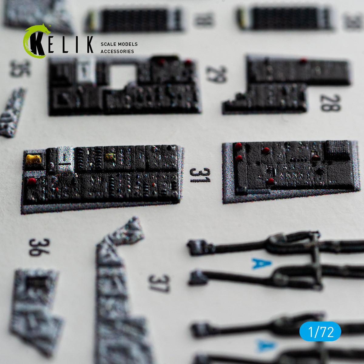 KELIK K72235 F-140 Tomcat - interior 3D decals for Tamiya kit 1/72 – Bild 7