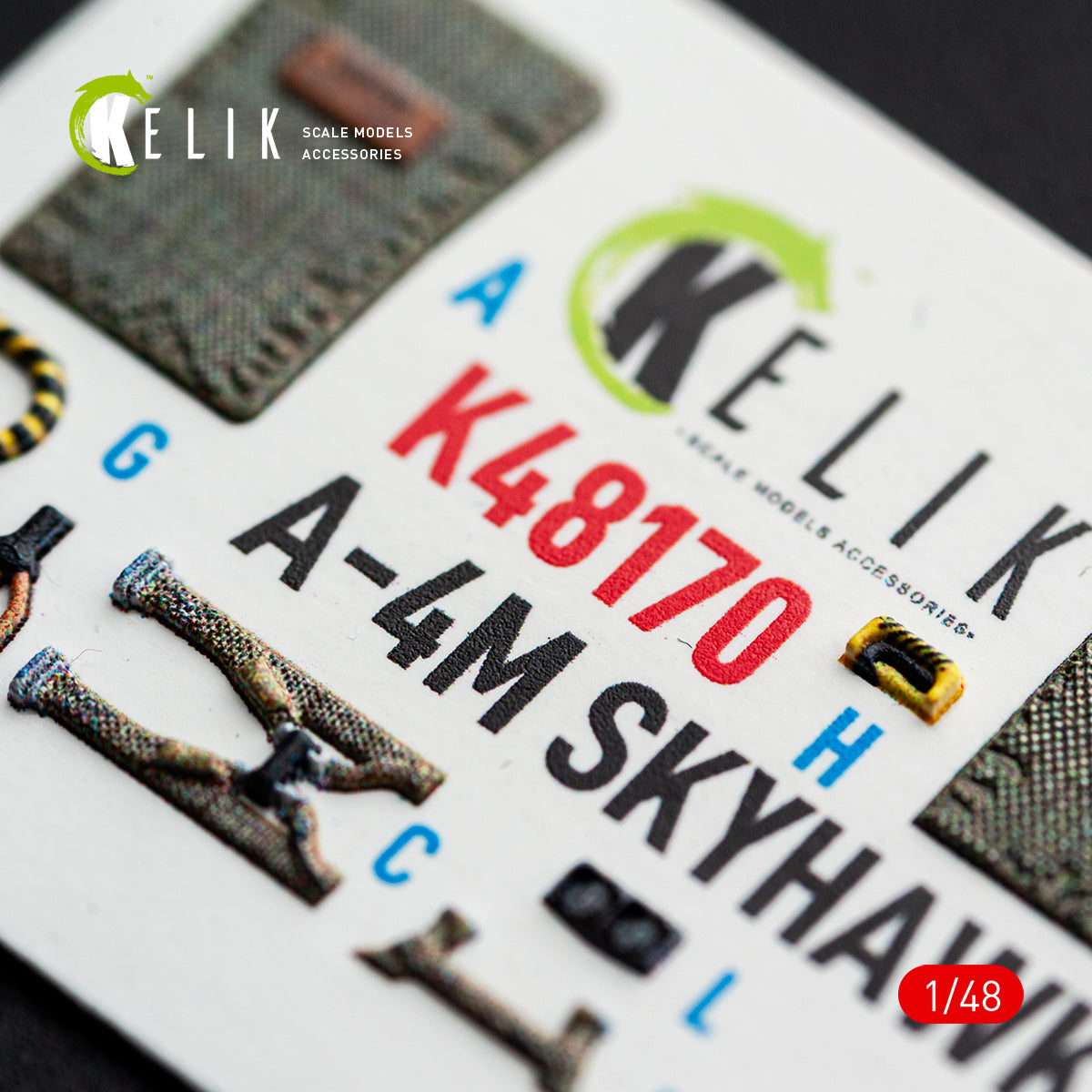 KELIK K48170 A-4M SKYHAWK - interior 3D decals for Hasegawa kit (1/48) – obrázek 4