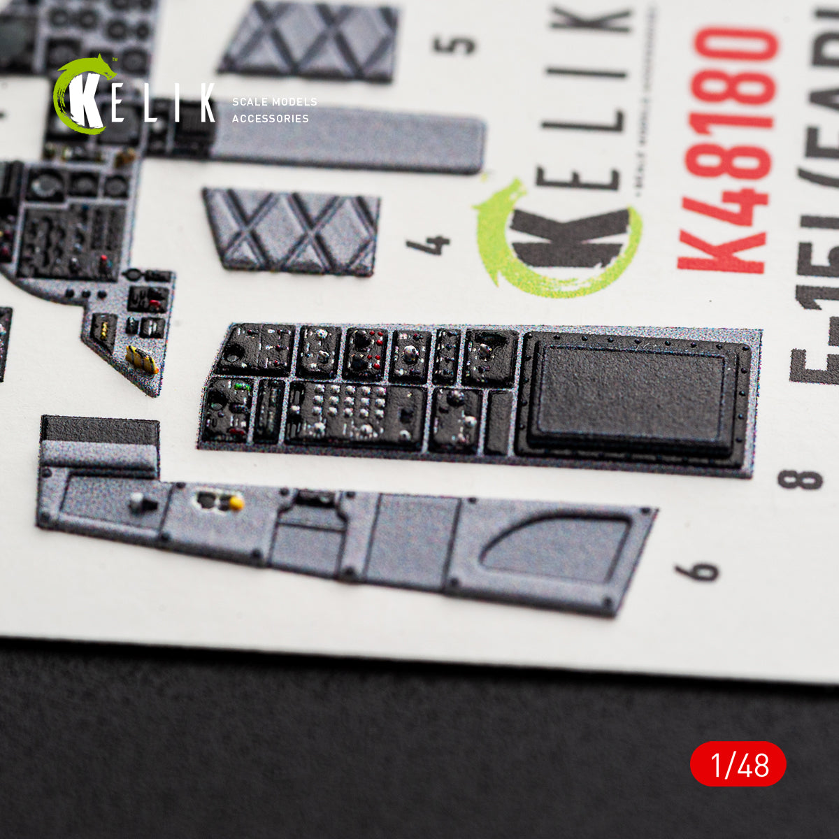 KELIK K48180 F-151 (Early) - interior 3D decals for Hasegawa kit 1/48 – obrázek 5