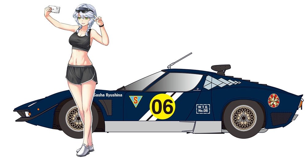 Hasegawa SP556 Wild Egg Girls Lamborghini Jota SVR &amp;quot;Sasha Ilyushina&amp;quot; w/Figure 1/24 – zdjęcie 6
