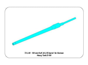 Aber 72L-68 128mm KwK 44 L/65 barrel for German E-100 Super Heavy Tank 1/72 – zdjęcie 7