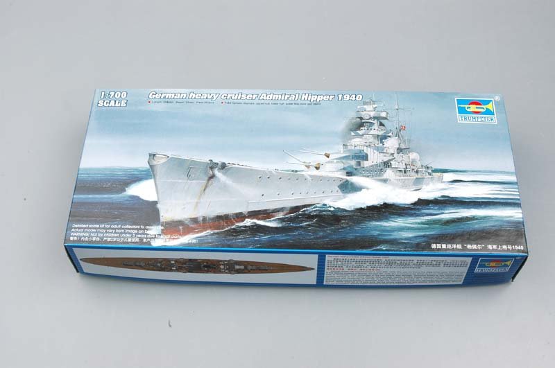 Trumpeter 05775 German Cruiser Admiral Hipper (1940) 1/700 – zdjęcie 2