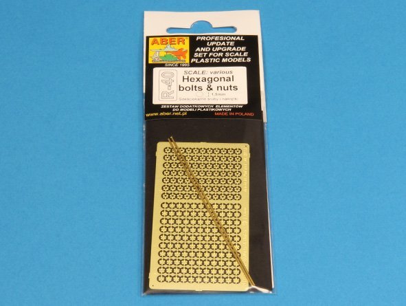 Aber R-40 Hexagonal bolts and nuts 1.5mm useful for (1/16) – image 4