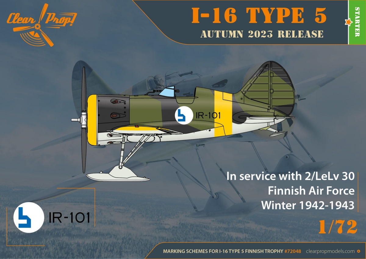 Clear Prop! CP72048 I-16 type 5 In Finnish Service STARTER KIT 1/72 – immagine 4