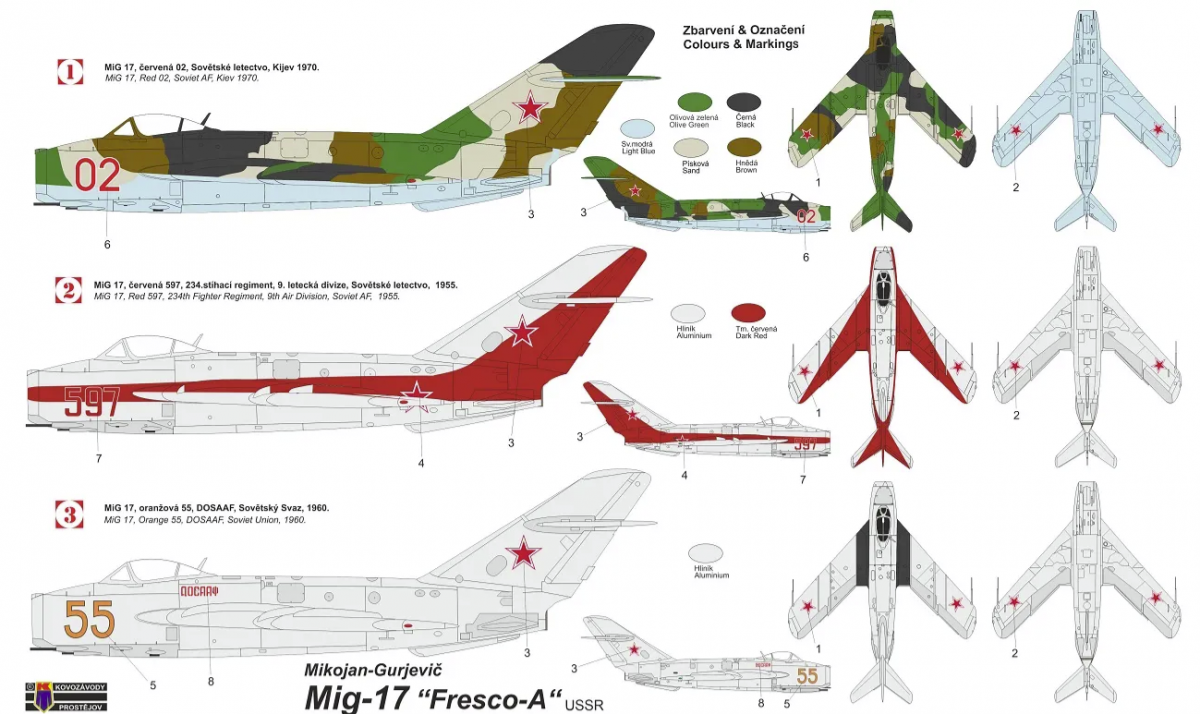 Kovozavody Prostejov KPM4823 MiG-17 “Fresco-A” USSR 1/48 – image 2