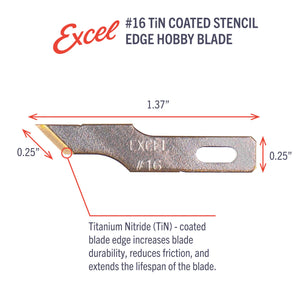 Excel Hobby Tools 20416 No.16 Titanium Nitride Coated Stencil Edge Blade (5 pcs) – Bild 3
