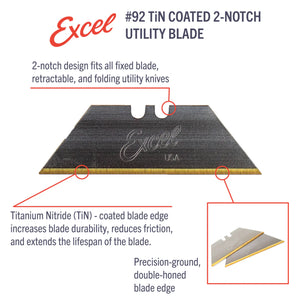 Excel Hobby Tools 20492 No.92 Two Notch Titanium Nitride Coated Utility Blade (5 pcs) – Bild 4
