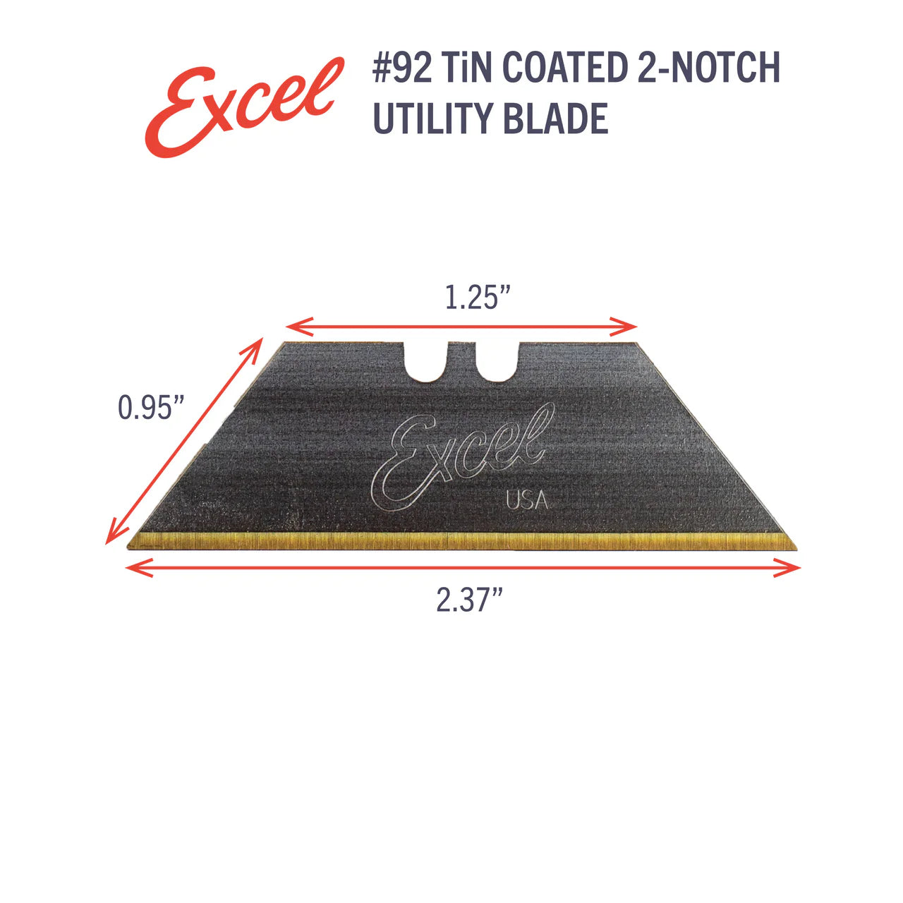 Excel Hobby Tools 20492 No.92 Two Notch Titanium Nitride Coated Utility Blade (5 pcs) – Bild 5