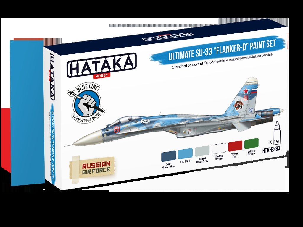 Hataka Hobby HTK-BS83 Ultimate Su-33 "Flanker-D" Paint Set (6x17ml)
