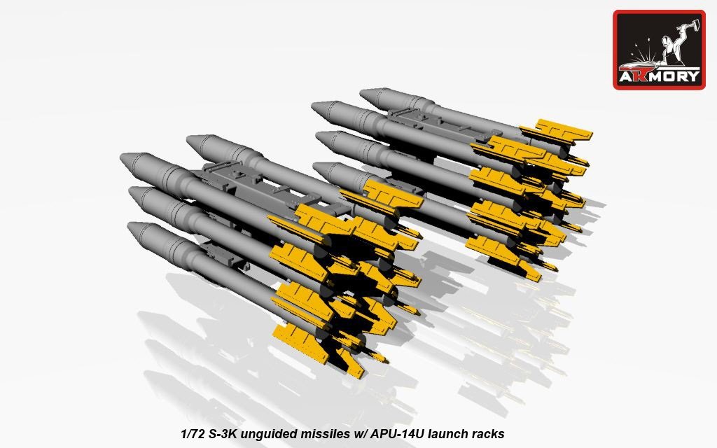 Armory Models ACA7273 S-3K unguided missiles w/ APU-14U rack 1/72 – image 5