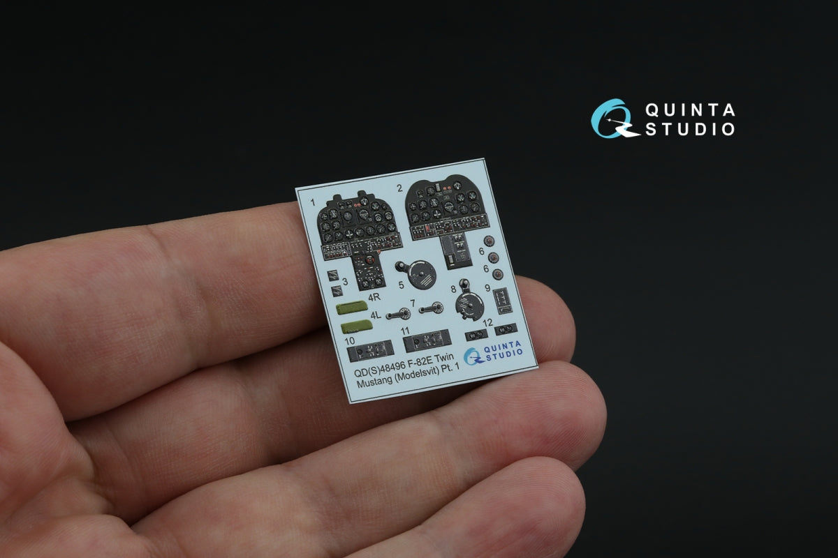 Quinta Studio QD48496 F-82E Twin Mustang 3D-Printed coloured Interior on decal paper (Modelsvit) 1/48 – zdjęcie 4