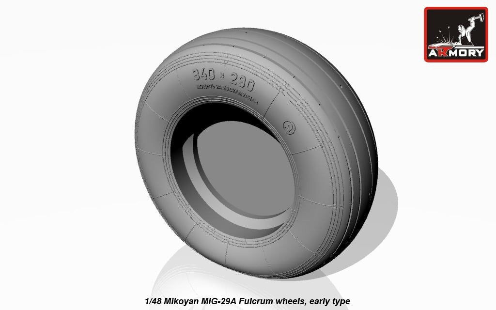 Armory Models AW48022 Mikoyan MiG-29A/B/UB Fulcrum wheels, early 1/48 – zdjęcie 2