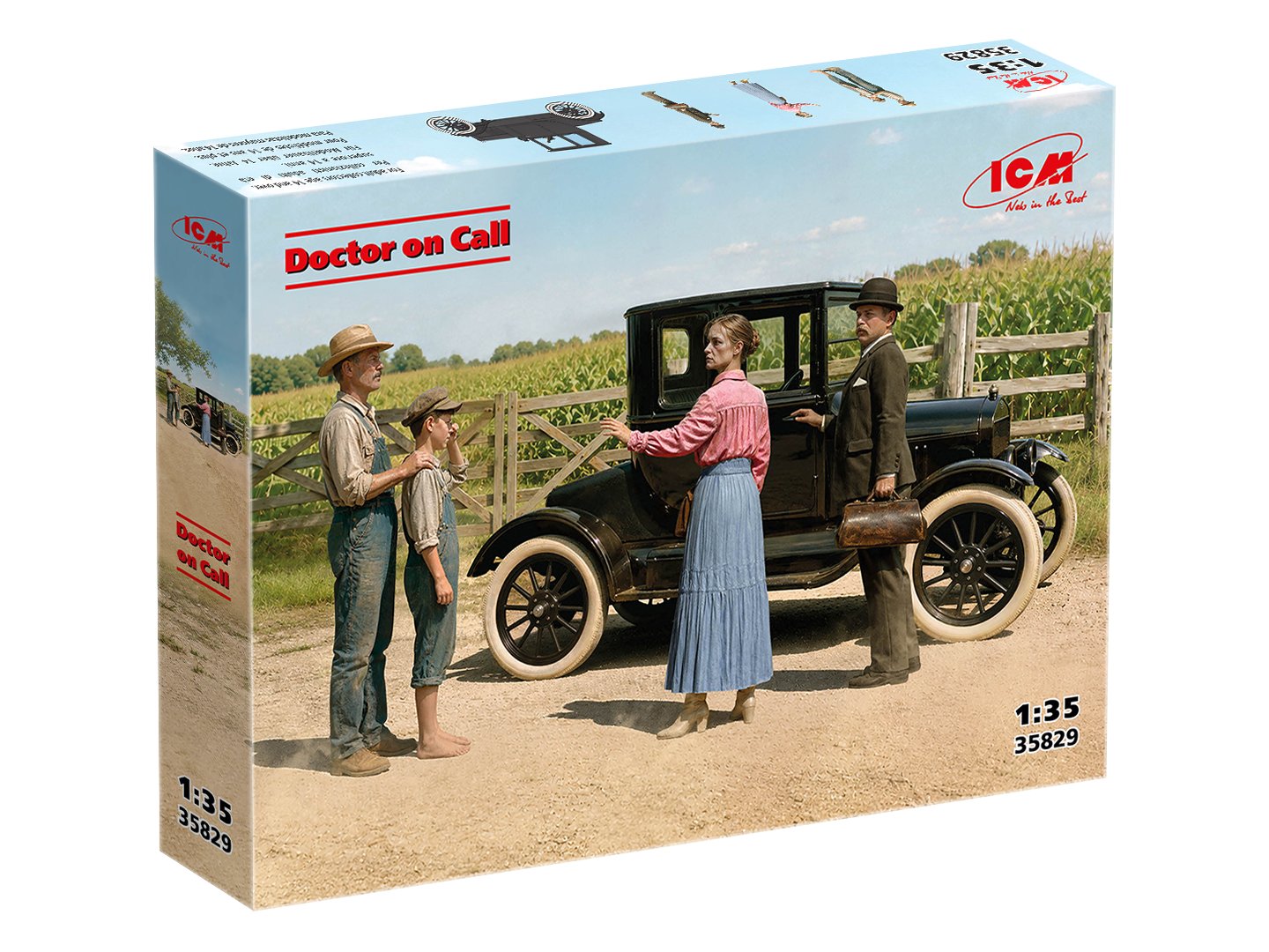 ICM 35829 Doctor on Call - Ford Model T and 4 Figures 1/35 – zdjęcie 2
