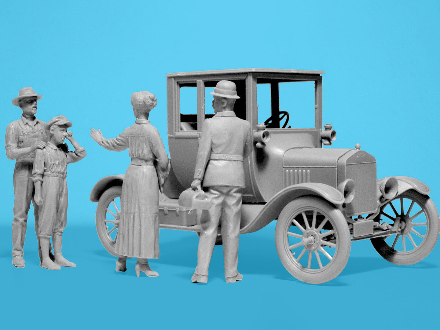 ICM 35829 Doctor on Call - Ford Model T and 4 Figures 1/35 – zdjęcie 4