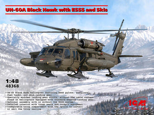 ICM 48368 Sikorsky UH-60A Black Hawk with ESSS and Skis 1/48